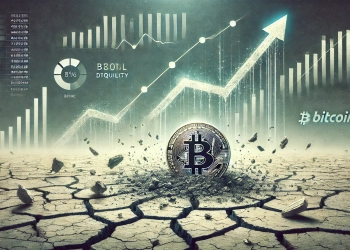 Bitcoin market exhaustion with a potential bullish indicator The image should depict a dry and cracked groun