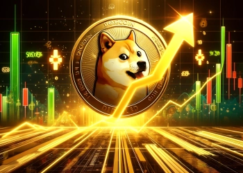 Dogecoins breakout and potential rally as predicted by analyst Peter Brandt. The scene features the Dogecoin DOGE