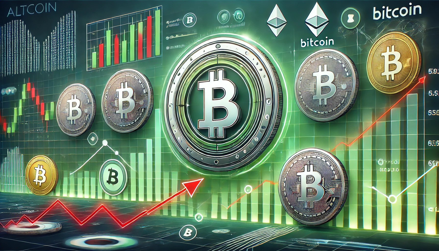 altcoin market predictions from a well known analyst featuring charts showing altcoin market performance the Bitcoin logo