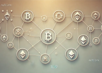 altcoin symbols to signify a partnership between cryptocurrencies. The design should fo