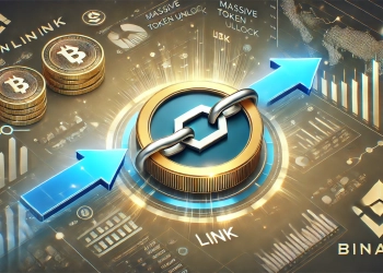 article about Chainlinks massive token unlock and transfer to Binance The image should feature a digital