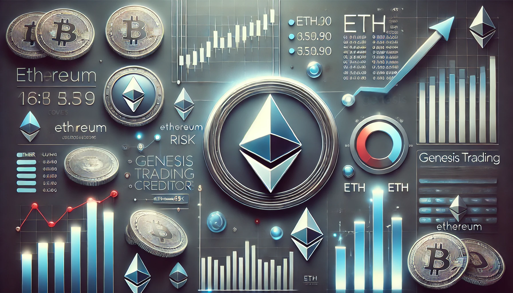 news article about Ethereums price risk due to large scale ETH sales by a Genesis Trading creditor The ima