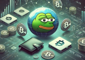 news article about significant PEPE and MOG coin transactions The design should feature abstract representa