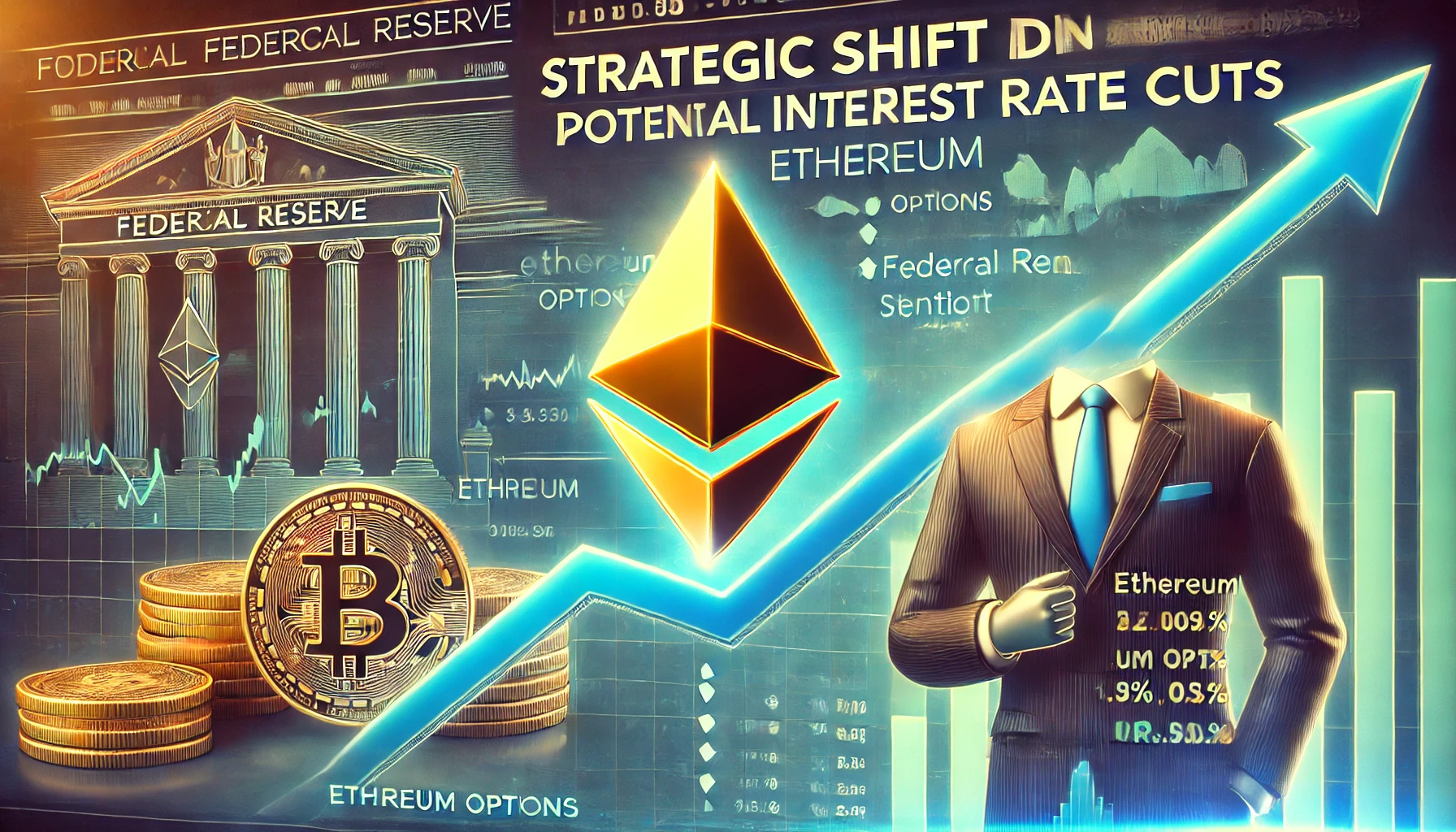 strategic shift in the Ethereum market due to potential interest rate cuts with a focus on Ethereum options and the