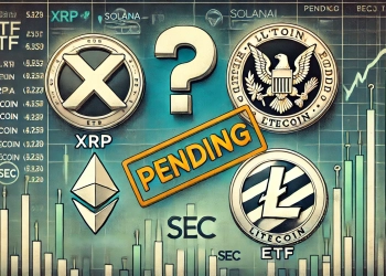 around the approval of XRP Solana and Litecoin ETFs. The image features the logos of XRP Solana and Li