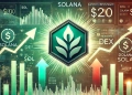 depicting Solana is SOL potential price movement towards 200 or a possible decline. The image features Solana is logo promi