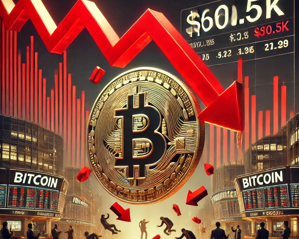 Bitcoin Tumbles to $60.5K as Institutional Bitcoin Sell Pressure Mounts