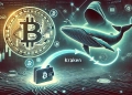 intriguing visual showing the movement of Bitcoin from a whale wallet tied to the Satoshi era The Bitcoin logo is prominently featur