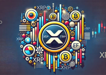 with a focus on XRP and its potential impact on financial markets The image should prominently feature the XRP logo with abstract