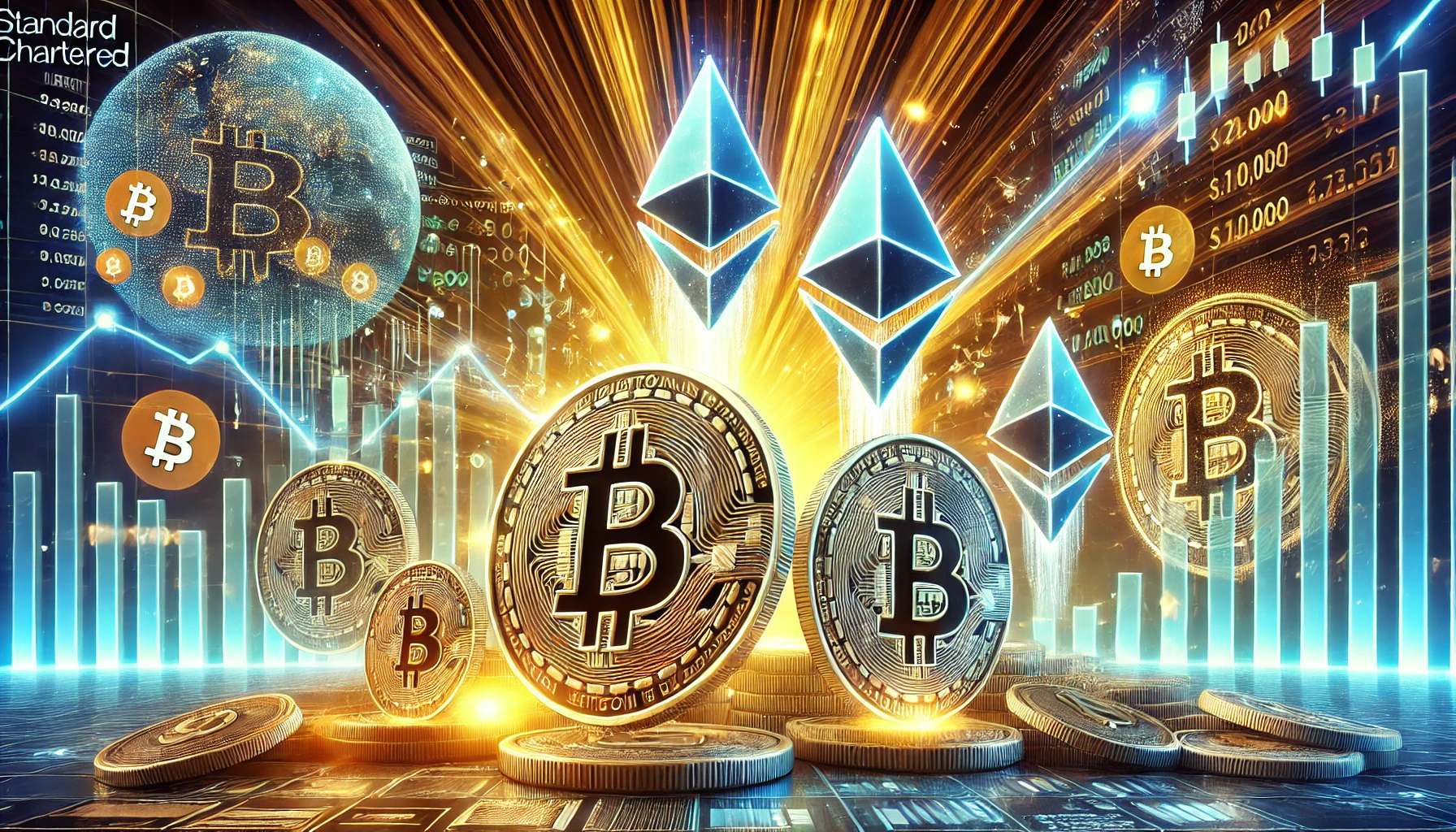 Bitcoin at $200K and Ethereum at $10K Standard Chartered’s Bold Crypto Predictions