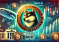 article about Shiba Inu SHIB cryptocurrency. The image features the Shiba Inu logo prominently in th