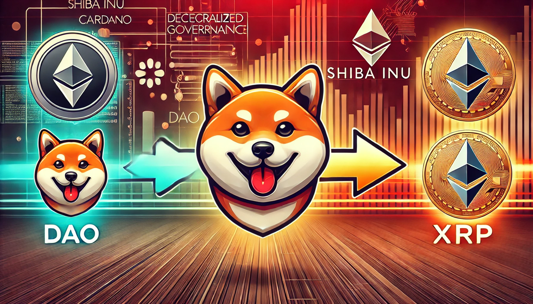 highlighting Shiba Inu is transformation. The design features the Shiba Inu logo transitioning from