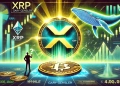 illustration for an article about XRP is recent surge and market developments. The image features the XRP logo prominently