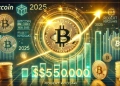 representing Bitcoin is potential rise to 500000 as predicted by Robert Kiyosaki. The image features