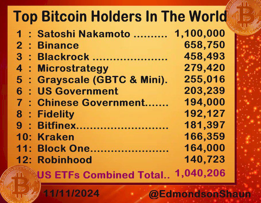 Top Bitcoin Holders