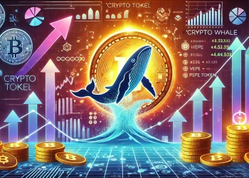 crypto whale profiting from PEPE token. The design includes a glowing PEPE token in the center with a back