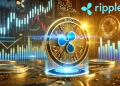 highlighting Ripple is RLUSD stablecoin. The image features a glowing RLUSD coin prominently placed again