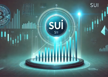 SUI is recent price retracement and potential recovery. The image features a candlestick chart with