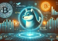 Shiba Inu SHIB whale activity. The design features the Shiba Inu logo prominently with digital g