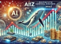 of AI16Z token after significant whale investments. The image should feature elements such